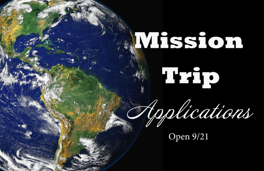 Mission Trip Leader Applications